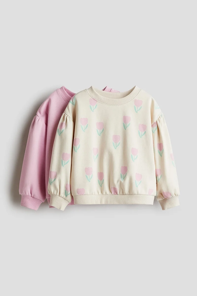 H&M 2-pack puff-sleeved sweatshirts