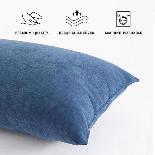 BEDSUM 2 Pack Tiny Pillows, 11"x7" Microfiber Mini Pillow for Travel, Pets, Soft and Machine Washable Small Pillows for Neck, Wrist, and Knee Comfort, Denim Blue - Image 3
