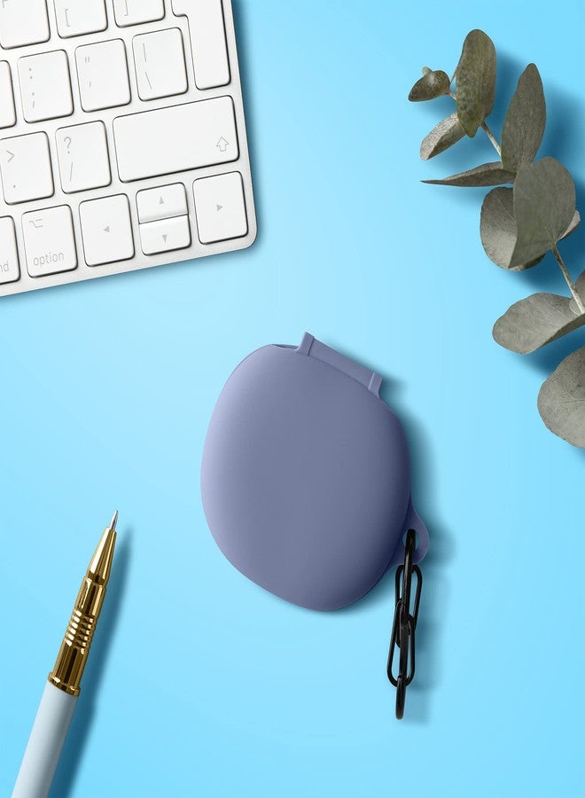 kwmobile Silicone Cover Compatible with Xiaomi Redmi Buds 4 Lite - Case Cover Stick-On Skin with Clip - Lavender - Image 2