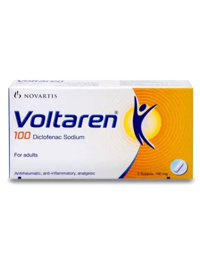 NOVARTIS Voltaren 100mg Suppository 5's 