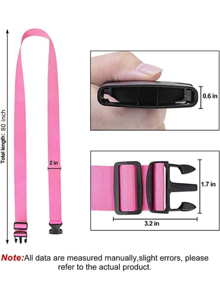 4 Pack Adjustable Luggage Straps with Buckle Heavy Duty Suitcase Cross Straps for Travel Bags - Image 3