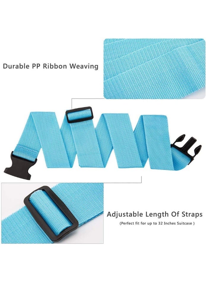 4 Pack Adjustable Luggage Straps with Buckle Heavy Duty Suitcase Cross Straps for Travel Bags - Image 4