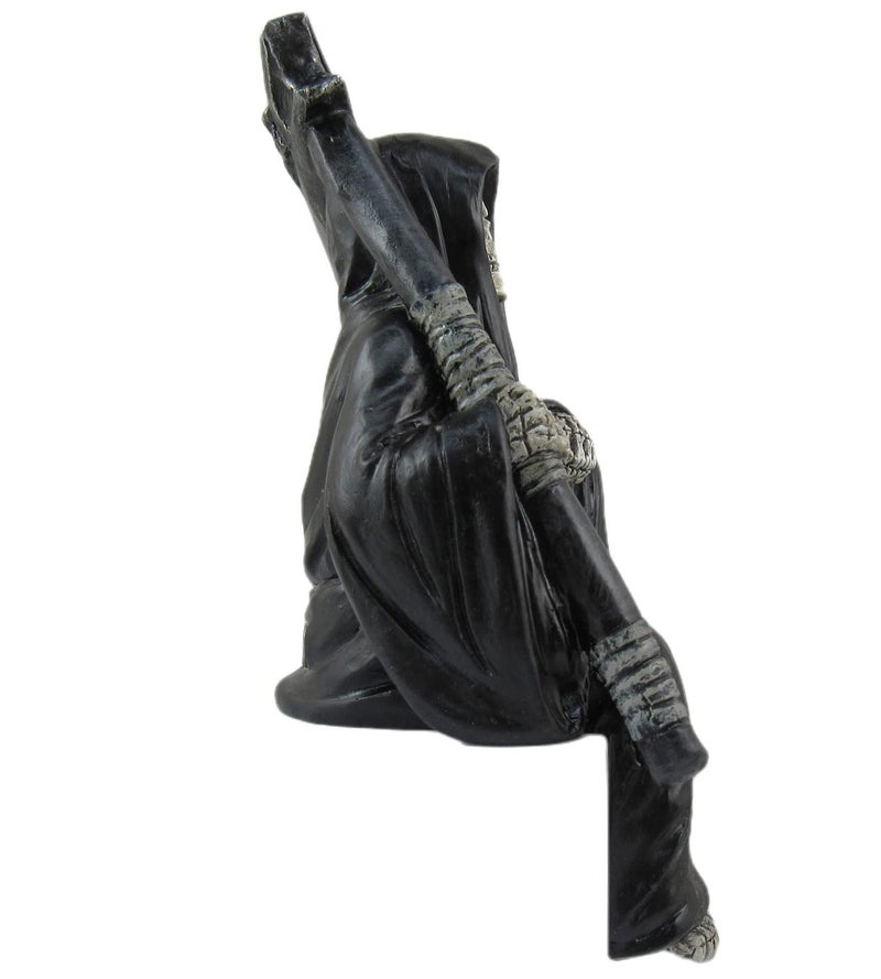 DWK " Nothing But Time Grim Reaper Book Shelf Figurine Sitter | Bookshelf Décor for Home | Skull Goth Decorations | Home Office Décor | Figurines and Statues - 5" - Image 5