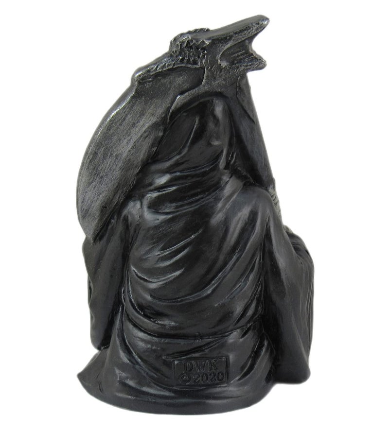DWK " Nothing But Time Grim Reaper Book Shelf Figurine Sitter | Bookshelf Décor for Home | Skull Goth Decorations | Home Office Décor | Figurines and Statues - 5" - Image 4