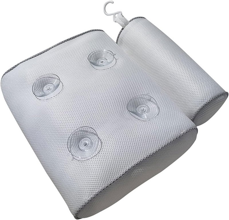 Bath Pillows Non-Slip Bath Pillow Cushioned Tub Bathtub Head Rest with Suction Cups for Neck Back Bathroom Supply(White) - Image 1