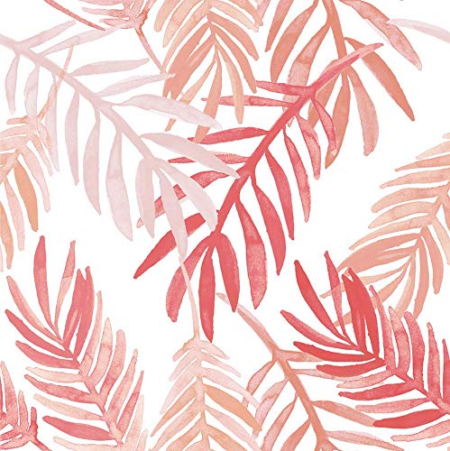 Flipside Pink and Peach Palm Leaves Peel and Stick Removable Wallpaper - Each Roll is 18 ft. Long x 18 in. Wide - Safe for Walls - Easy to Apply & Easy to Remove - Image 5