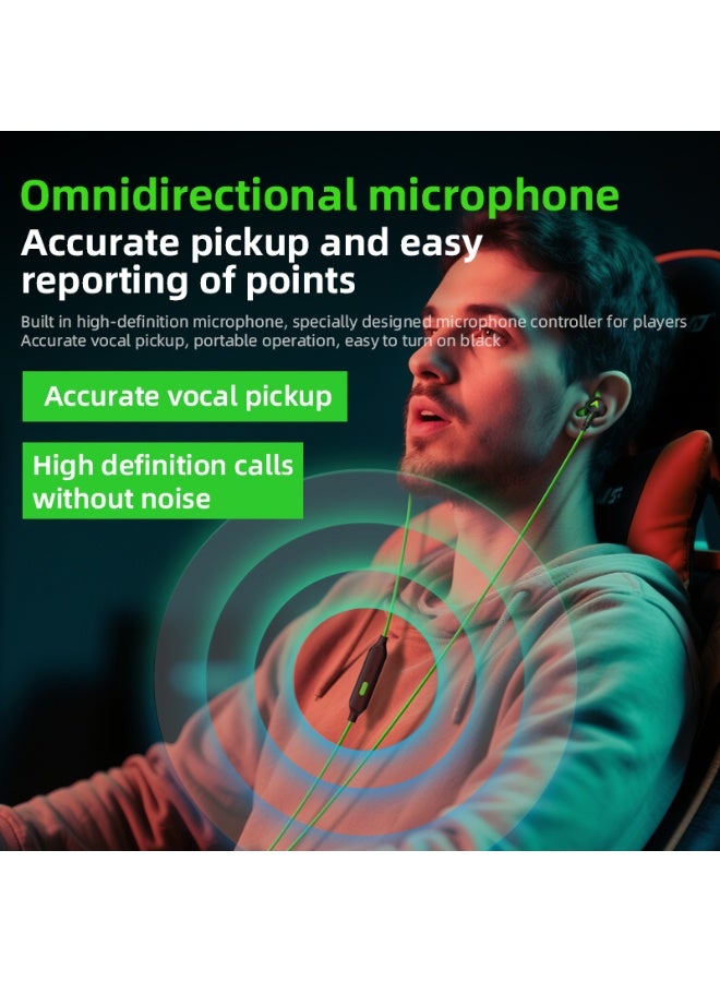 بيفا سماعة اذن بيفا S6PRO-G  للألعاب تايب سي مدمجة شاشة عرض LED على وحدة التحكم تعرض معلومات فورية مثل مستوى الصوت وضع التشغيل مزود ببطاقة صوت مدمجة صوت محيطي ثلاثي الأبعاد لمحاكاة الواقع بدقة أثناء اللعب اللون اخضر - Image 4