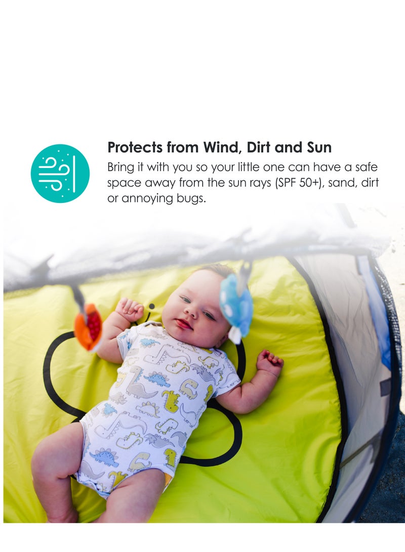 bbluv Nidö Mini - 2-in-1 Travel Bed & Play Tent | Portable Baby Tent with Canopy, Mosquito Net & Mat | Lightweight & Compact (90.7 x 73.7 x 47 cm) | Perfect for Travel & Outdoors - Image 2
