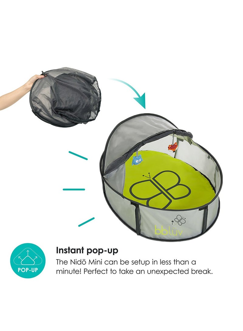 bbluv Nidö Mini - 2-in-1 Travel Bed & Play Tent | Portable Baby Tent with Canopy, Mosquito Net & Mat | Lightweight & Compact (90.7 x 73.7 x 47 cm) | Perfect for Travel & Outdoors - Image 3