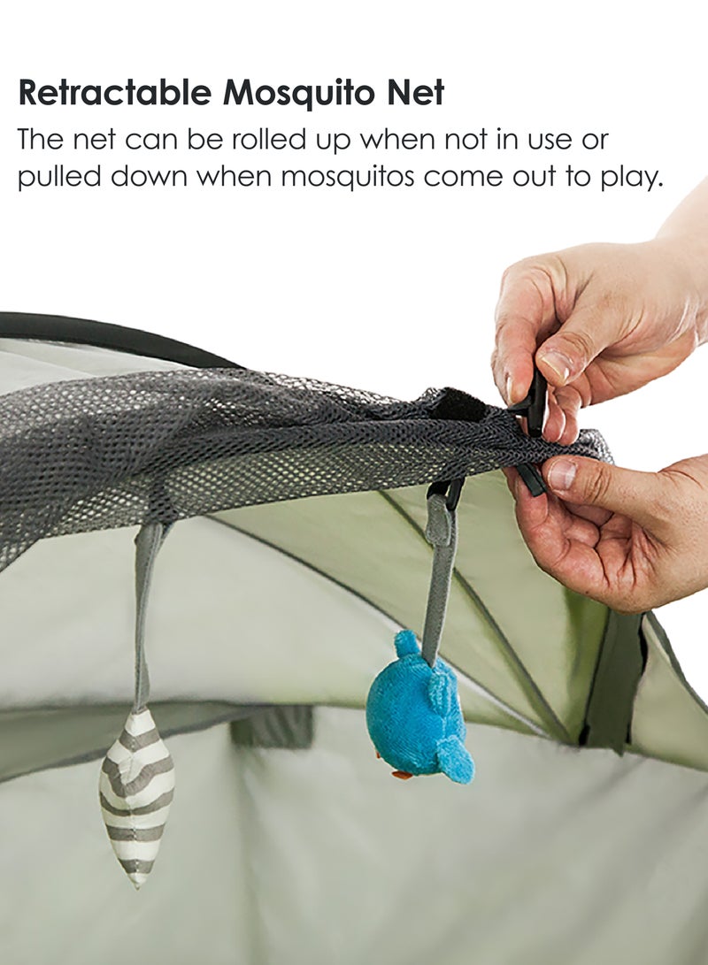 bbluv Nidö Mini - 2-in-1 Travel Bed & Play Tent | Portable Baby Tent with Canopy, Mosquito Net & Mat | Lightweight & Compact (90.7 x 73.7 x 47 cm) | Perfect for Travel & Outdoors - Image 4