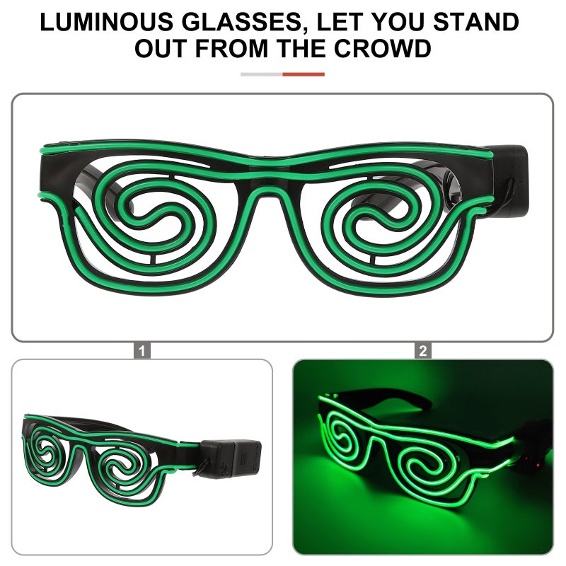 1Pc Cool Spiral Party Glasses Party Disco Glasses - Image 3