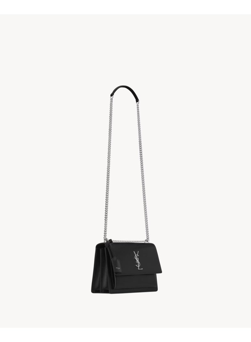 Classic YSL Style Smooth Leather Flap Bag – Luxury Chain Shoulder Crossbody Handbag for Women – Elegant Magnetic Closure Daily Office & Travel Bag - Image 3