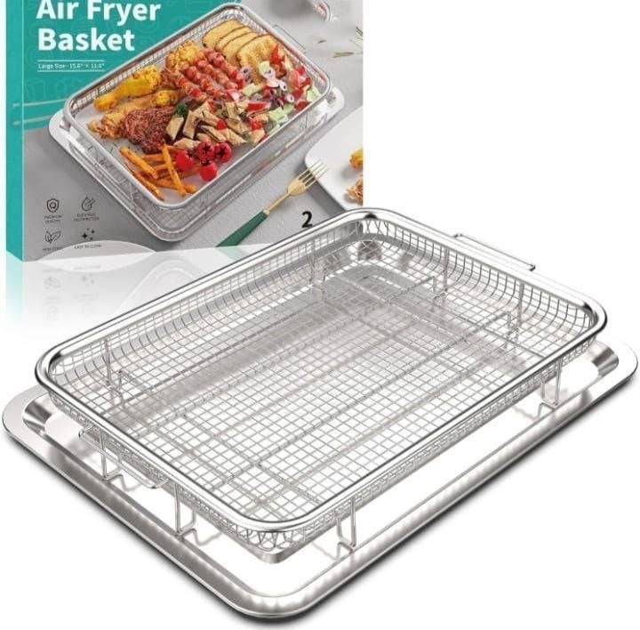 Stainless Steel Frying Grid with Tray - Professional Kitchen Essentials - Image 5