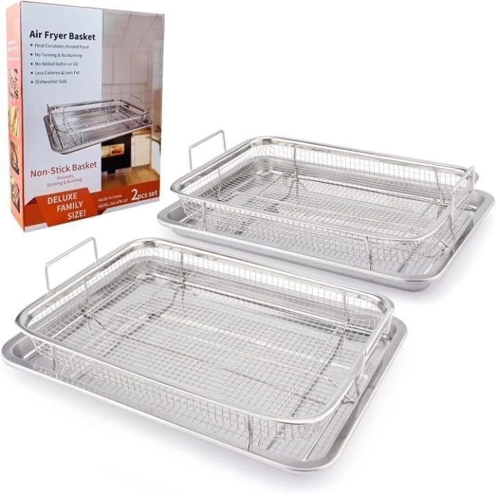 Stainless Steel Frying Grid with Tray - Professional Kitchen Essentials - Image 4