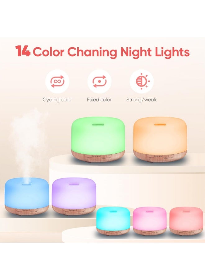 Kueh 500ml Essential Oil Diffuser with Bluetooth Speaker 5.0, Quiet Aromatherapy Mist Diffusers for Essential Oils, Ultrasonic Oil Diffuser with Remote Control, 7 Colors Light for Bedroom - Image 5