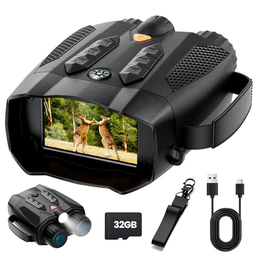 ROQIOO Night Vision Goggles for Adults 4k: Tactical Binoculars with Camera - Infrared Goggles for Hunter - Digital Electronics Gift - Hunting Gifts for Men/Dad/Husband - Cool Tech Gadgets for Camping/Boating - Image 1