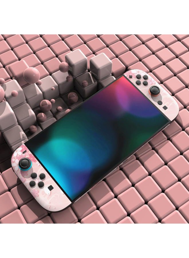 playvital مجموعة حماية كاملة من PlayVital لجهاز Nintendo Switch 2 ووحدة التحكم وJoycon، ملصق فني مخصص لجهاز Nintendo Switch 2 وDock ومقابض اليد - بتلات أزهار الكرز - Image 5