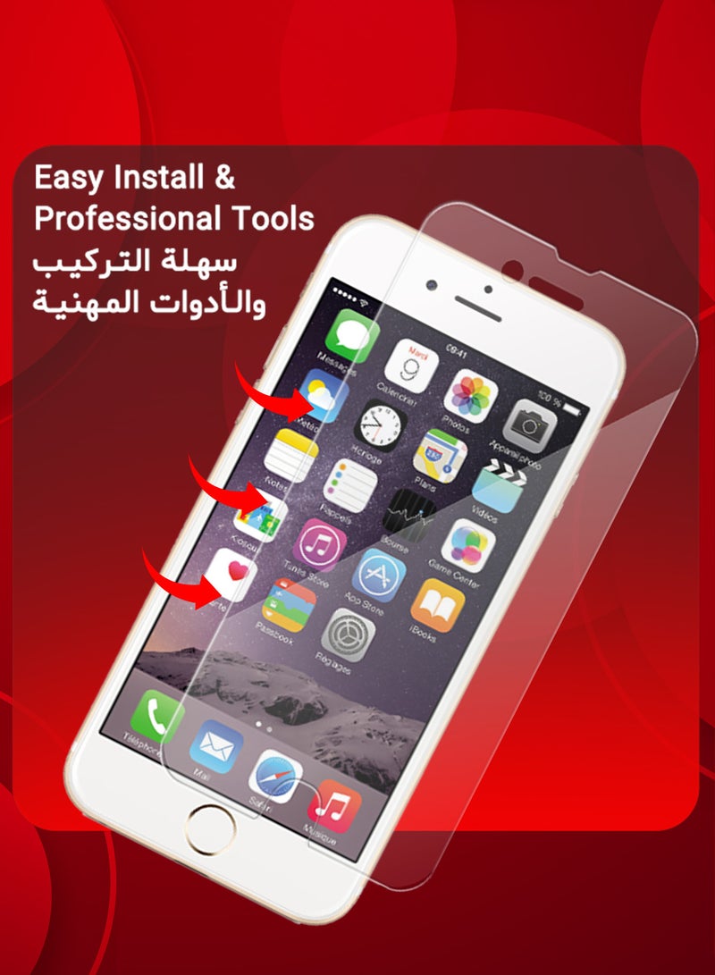 CATANES (For Apple iPhone 6s)  Screen Protector Shockproof Anti Bubble Tempered Glass - Clear - Image 4