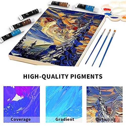 Aen Art Acrylic Paint Set for Pumpkin Painting, 16 Colors Painting Supplies for Canvas Wood Fabric Ceramic Crafts, Non Toxic&Rich Pigments for Beginners - Image 3