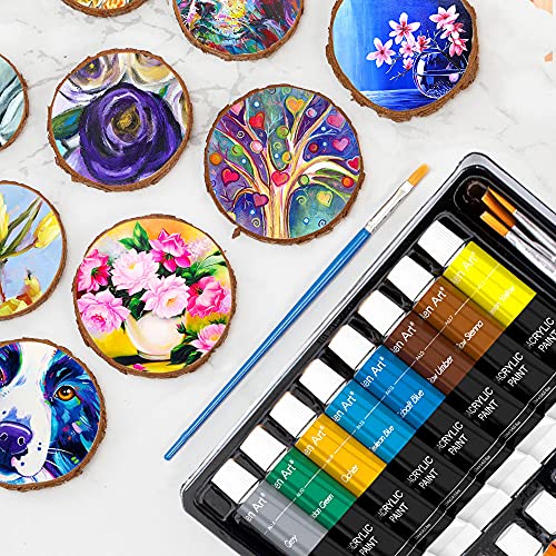 Aen Art Acrylic Paint Set for Pumpkin Painting, 16 Colors Painting Supplies for Canvas Wood Fabric Ceramic Crafts, Non Toxic&Rich Pigments for Beginners - Image 4