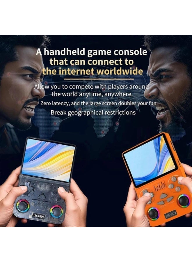 J36 Ultra Handheld Game Console 64GB, Portable Retro Video Game Player with RGB Dual Joysticks, Online Multiplayer Gaming - Image 3
