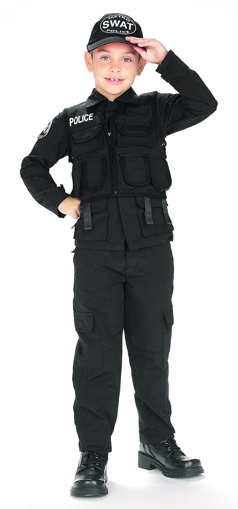 Rubies Child's Young Heroes SWAT Police Costume, Medium