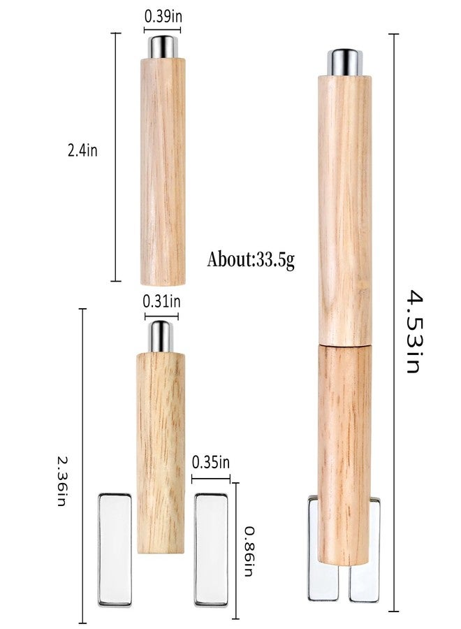 SILPECWEE 4 in 1 Nail Magnet, Multifunctional Cat Eye Magnet for Nails Gel Nail Polish Magnet Stick Wooden Magnetic Nail Polish Tools for Cat Eye Nail Art Design - Image 4