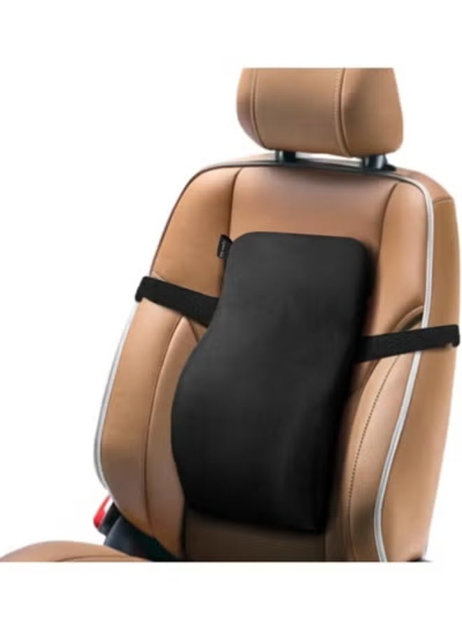 Memory Foam Lumbar Support Cushion - Ergonomic & Comfortable Back Rest - Perfect Support for Car & Office Chairs - Daily Use