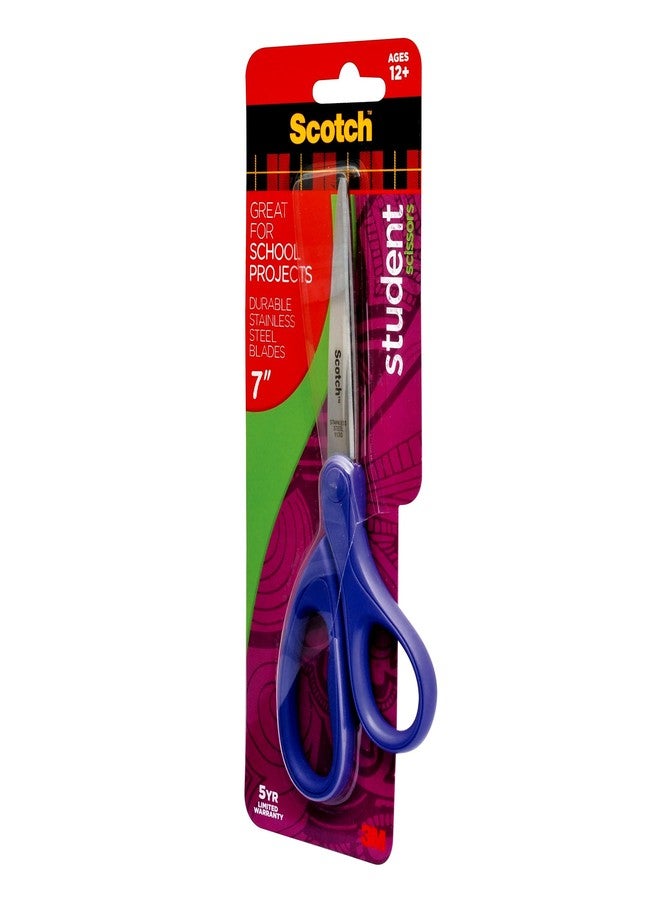 Scotch Student Scissors, 7-Inch - Blue, Green, or Purple, Colors May Vary (1407S-MIX) - Image 4