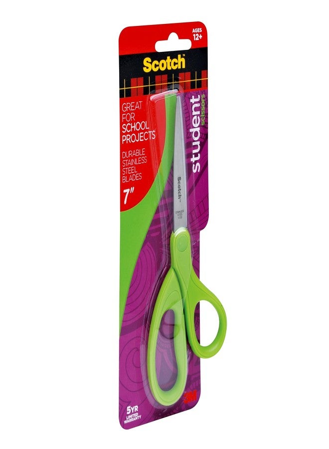 Scotch Student Scissors, 7-Inch - Blue, Green, or Purple, Colors May Vary (1407S-MIX) - Image 3