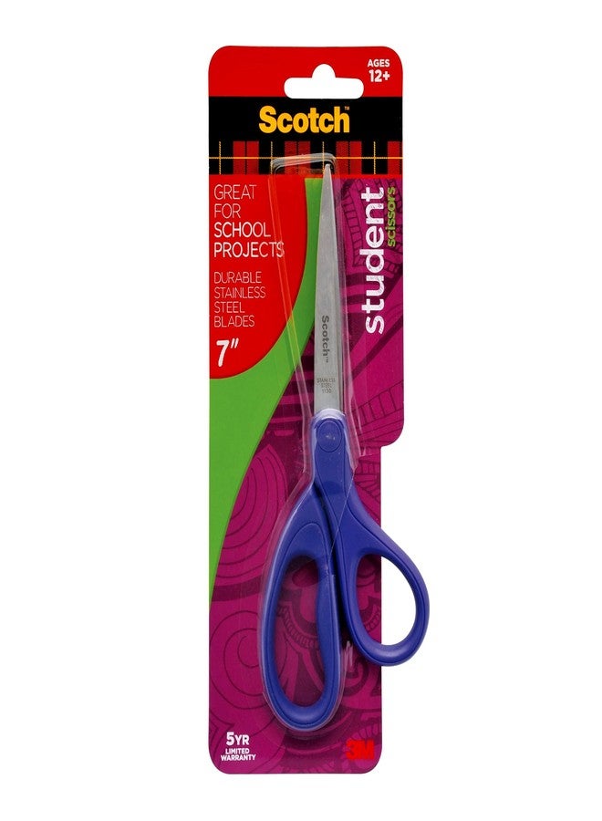 Scotch Student Scissors, 7-Inch - Blue, Green, or Purple, Colors May Vary (1407S-MIX) - Image 5