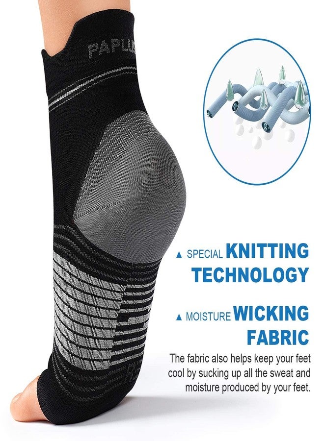 PAPLUS Plantar Fasciitis Sock (6 Pairs) for Men and Women, Compression Foot Sleeves with Arch and Ankle Support (Black, Gray, White, X-Large) - Image 5