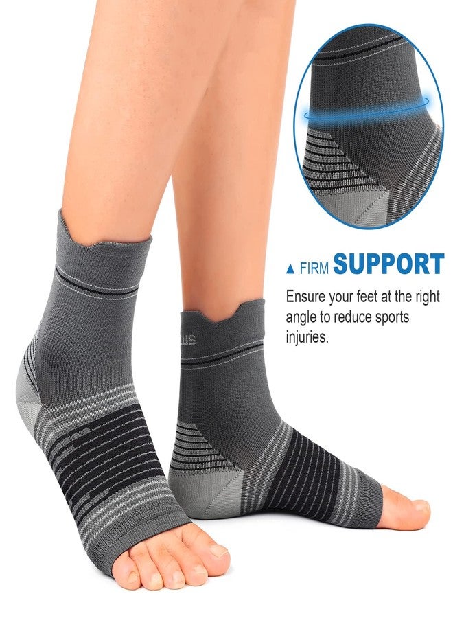PAPLUS Plantar Fasciitis Sock (6 Pairs) for Men and Women, Compression Foot Sleeves with Arch and Ankle Support (Black, Gray, White, X-Large) - Image 4