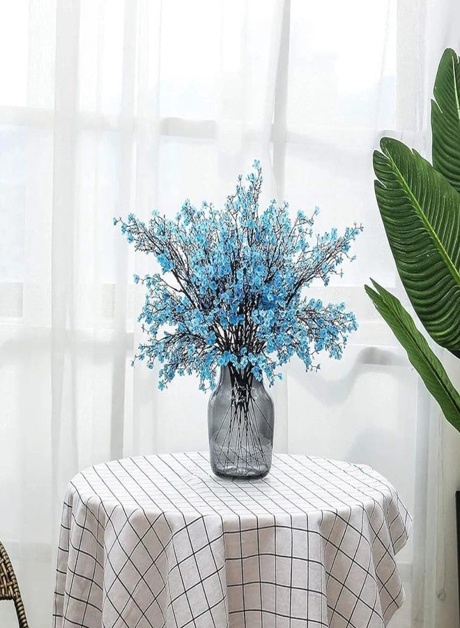 Dekorly Artificial Baby's Breath Gypsophila Flower Bunch for Home Decoration | Flowers for Vases| Decoration Items for Living Room|Home Decor|Diwali Decor|Chritmas (5 Pcs) (Sky Blue) - Image 2