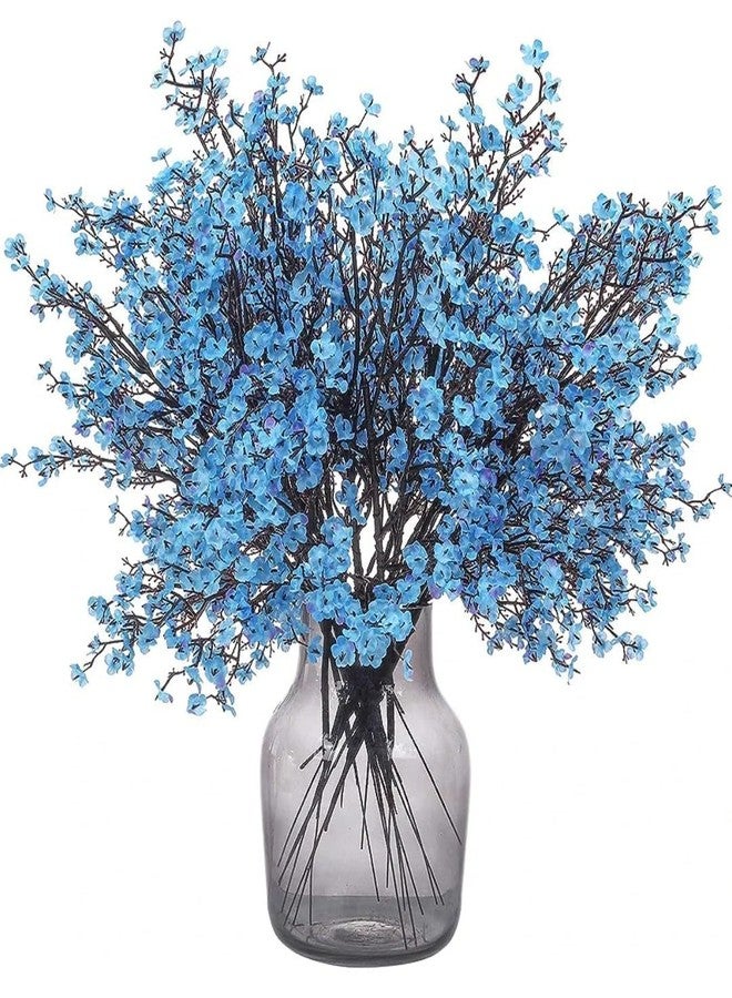 Dekorly Artificial Baby's Breath Gypsophila Flower Bunch for Home Decoration | Flowers for Vases| Decoration Items for Living Room|Home Decor|Diwali Decor|Chritmas (5 Pcs) (Sky Blue) - Image 1