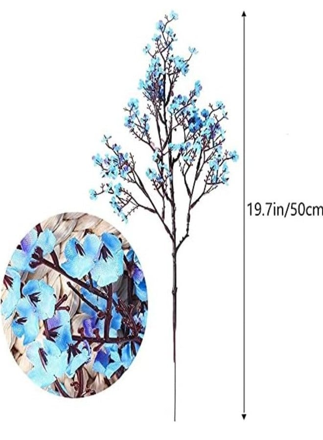 Dekorly Artificial Baby's Breath Gypsophila Flower Bunch for Home Decoration | Flowers for Vases| Decoration Items for Living Room|Home Decor|Diwali Decor|Chritmas (5 Pcs) (Sky Blue) - Image 3