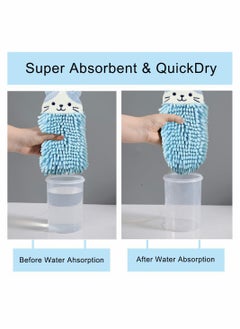 Excefore 2 Pcs   Animal Hand Towels Set, Soft & Plush Microfibre Hand Towel Quick-Drying Super Absorbent Towels with Hanging Loop for Kitchen and Bathroom  - Image 4