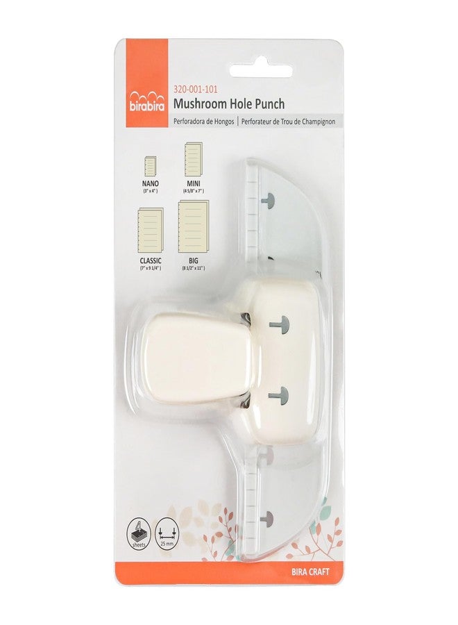 BiraBira Bira Craft Mushroom Disc Bound Hole Punch, 4 Sheet Capacity, Nano/Mini/Classic/Big, Performance Guaranteed (Mushroom Hole) - Image 5