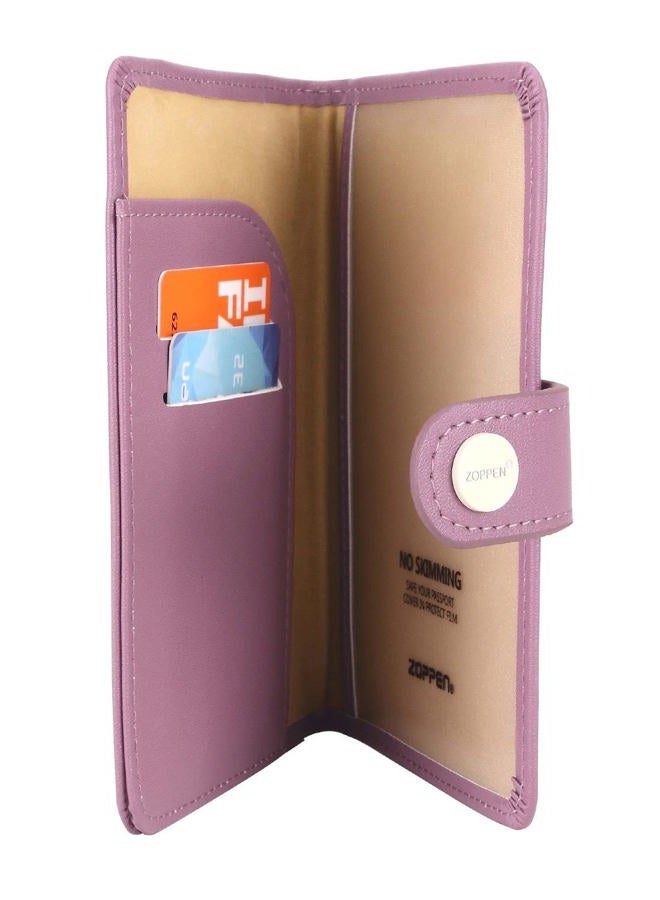 Zoppen Passport Holder Cover Wallet for Women Rfid Blocking Travel Wallet Id Card Case, #34 Elegant Purple, One Size, Rfid Wallet - Image 4