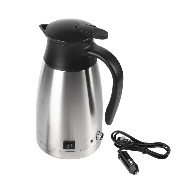 Electric In Car Kettle 1000ml Food Grade 304 Stainless Steel - Vacuum Insulation Technology - Indicator Light For Travel Use - Image 1