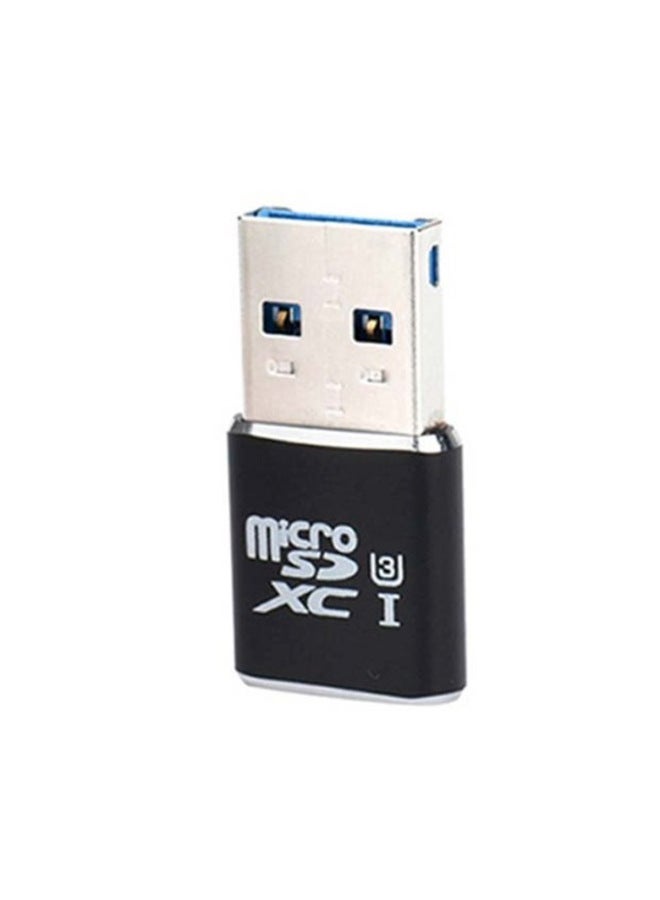 Support USB3.0 Mini High Speed Micro SD Aluminum Shell TF Card Reader Mobile Phone Tablet OTG Memory Card U3-Color:USB3.0 + Black-Capacity:Other