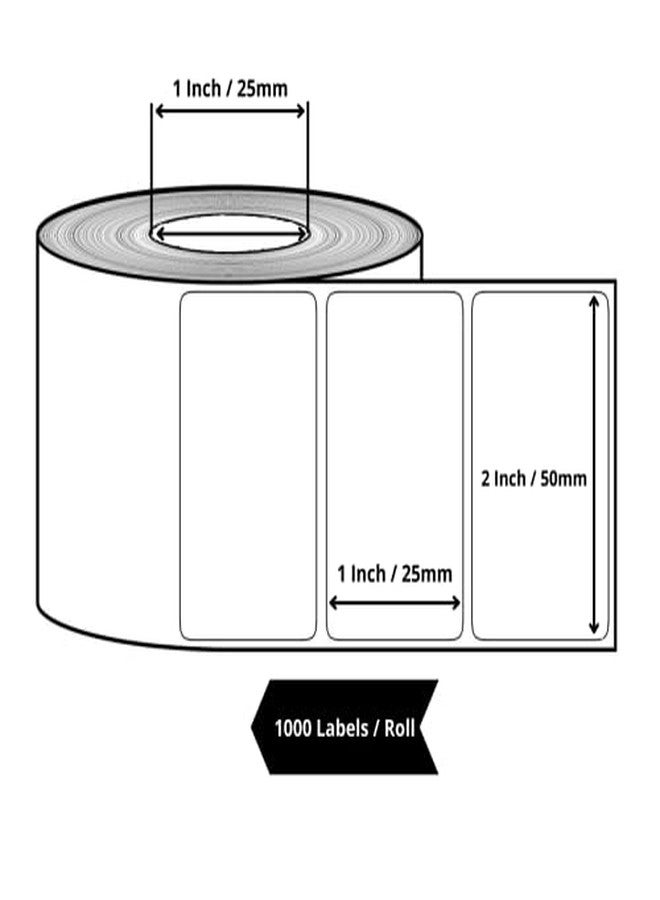 True-Ally ملصق باركود كرومو من ترو-ألي 50x25 - 2 × 1 بوصة - 50 مم × 25 مم - 1000 ملصق لكل لفة - ملصق ذاتي اللصق لطباعة الباركود (يلزم وجود شريط) (لفة واحدة لكل عبوة (1000 ملصق)) - Image 2