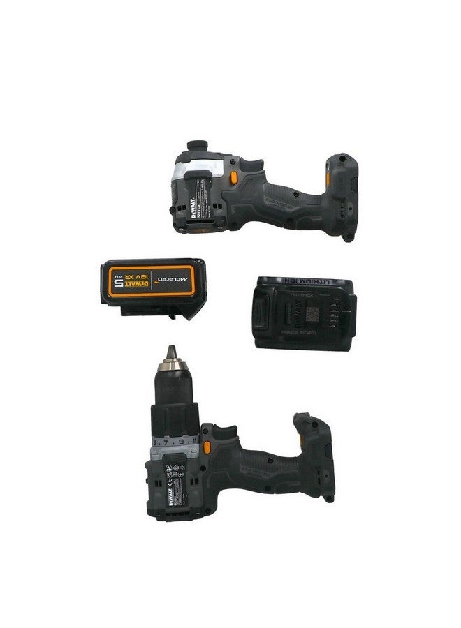 ديوالت مثقاب مطرقة صدمات 18 فولت ليثيوم أيون 5 أمبير/ساعة متعدد الألوان 16.1 × 33.2 × 44.1 سم DCK200MP2T-GB - Image 4