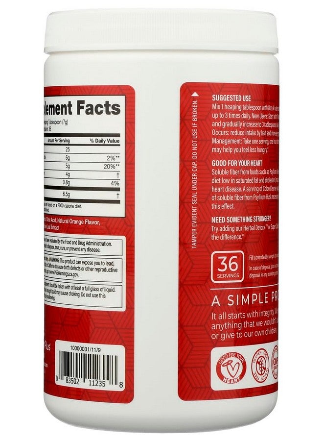 Health Plus هيلث بلس لتنظيف القولون، برتقال، 9 أونصات 1-قطعة - Image 3