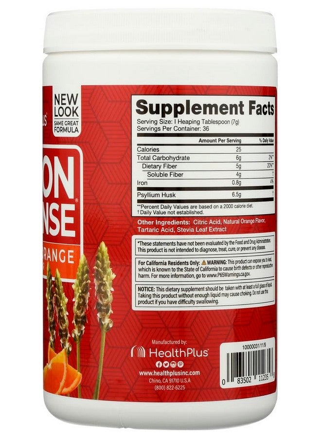Health Plus هيلث بلس لتنظيف القولون، برتقال، 9 أونصات 1-قطعة - Image 4