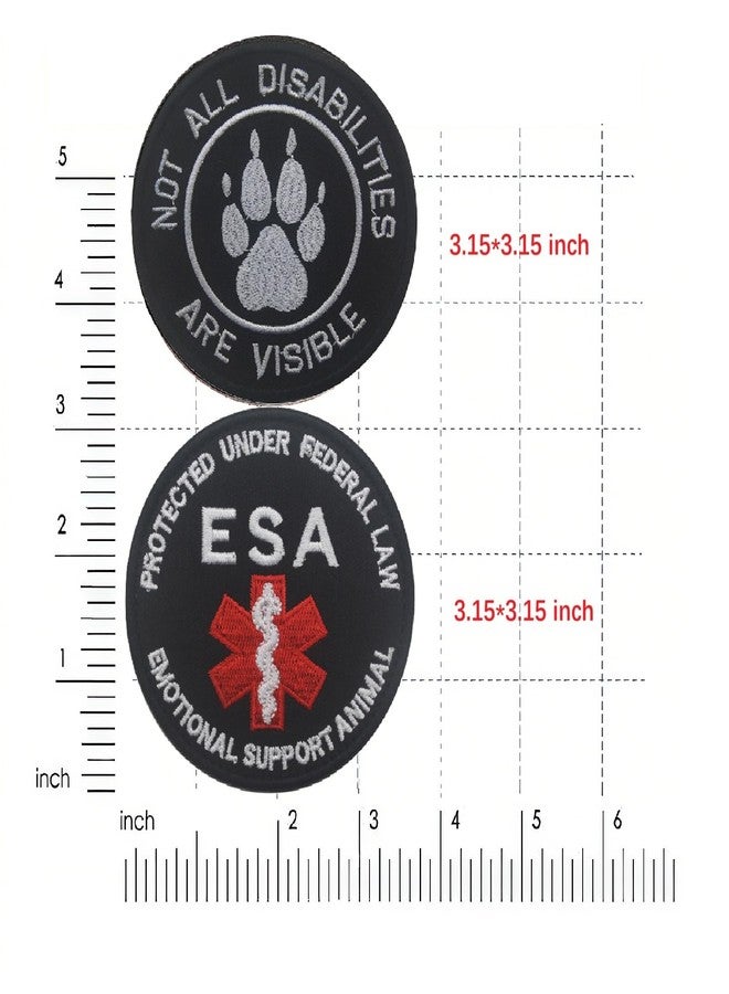 walitefu Emotional Supprot Animal Tag, ESA Patch and NOT All Disabilities are Visible Patch Hook & Loop for Dog Vest Harness(10) - Image 3