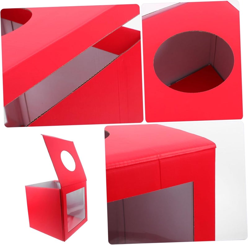 Lottery Box Raffle Container for Fundraising Events Cardboard Donation Box Opaque Design for Secure Voting and Game Activities at Parties and Weddings - Image 3
