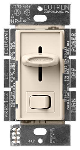 Lutron SFSQ-LF-LA Skylark 1.5 Amp Single-Pole 3-Speed Slide-to-off Fan and Light Control, Light Almond - Image 4