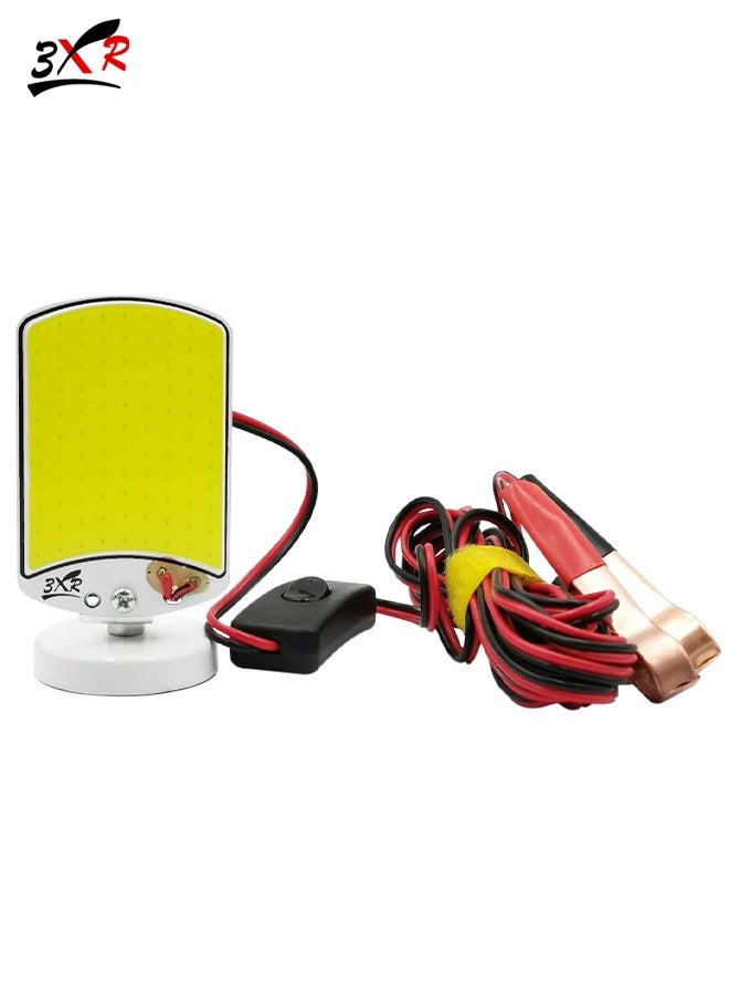 3XR Portable Work Light LED Camping Lantern with Battery Clips and Switch - Image 1