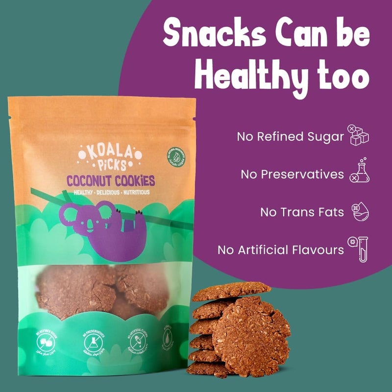 KOALA Picks Coconut Cookies with Date Powder, Oats & Unsalted Butter 40 grams - Image 2